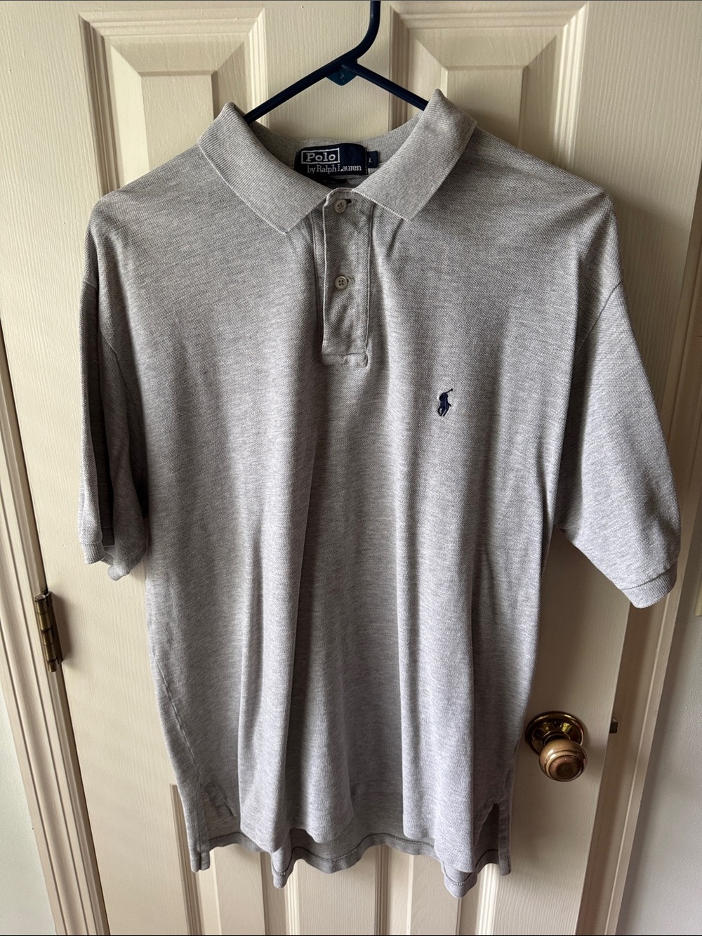 Vintage Polo by Ralph Lauren Light Gray Short-Sleeve Polo Size Large